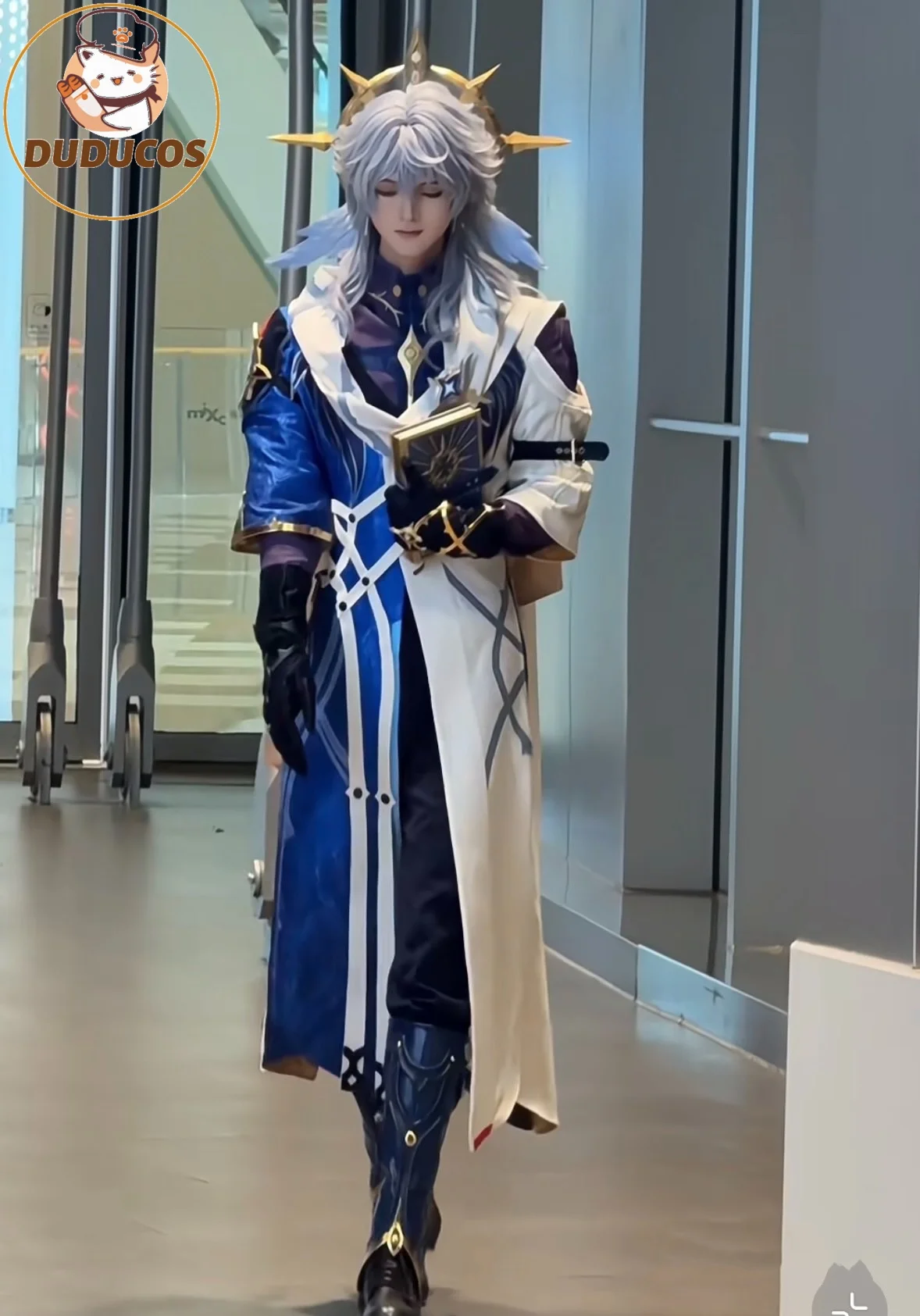 Sonntag Cosplay Kostüm Spiel Honkai:Star Rail【XS-3XL】DUDU-R Männer Weißer Anzug Weihnachtskostüm Sonntag Cosplay Plus Größe