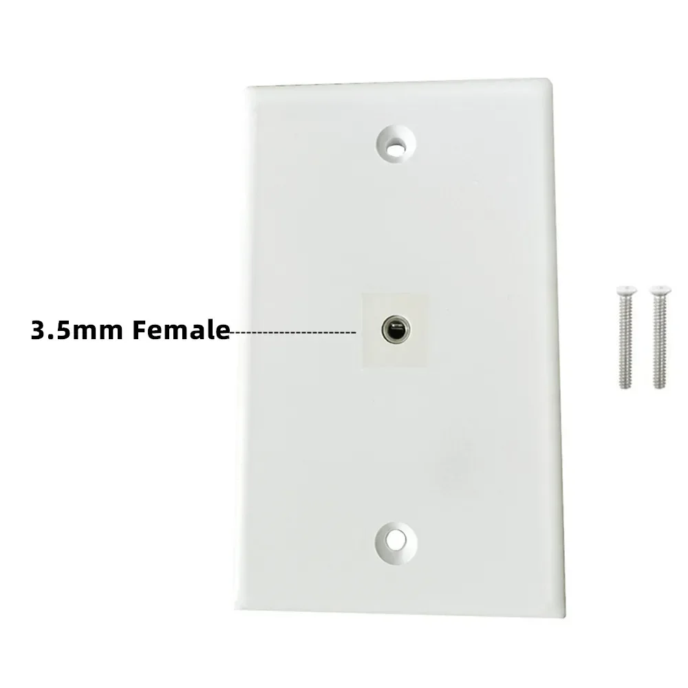 3,5 mm Keystone Audio Jack Aux Wandplatte, Buchse auf Buchse Kopfhörer Lautsprecher Jack Keystone, 1 Port Wandplatte 3,5 mm Frontplatte Image