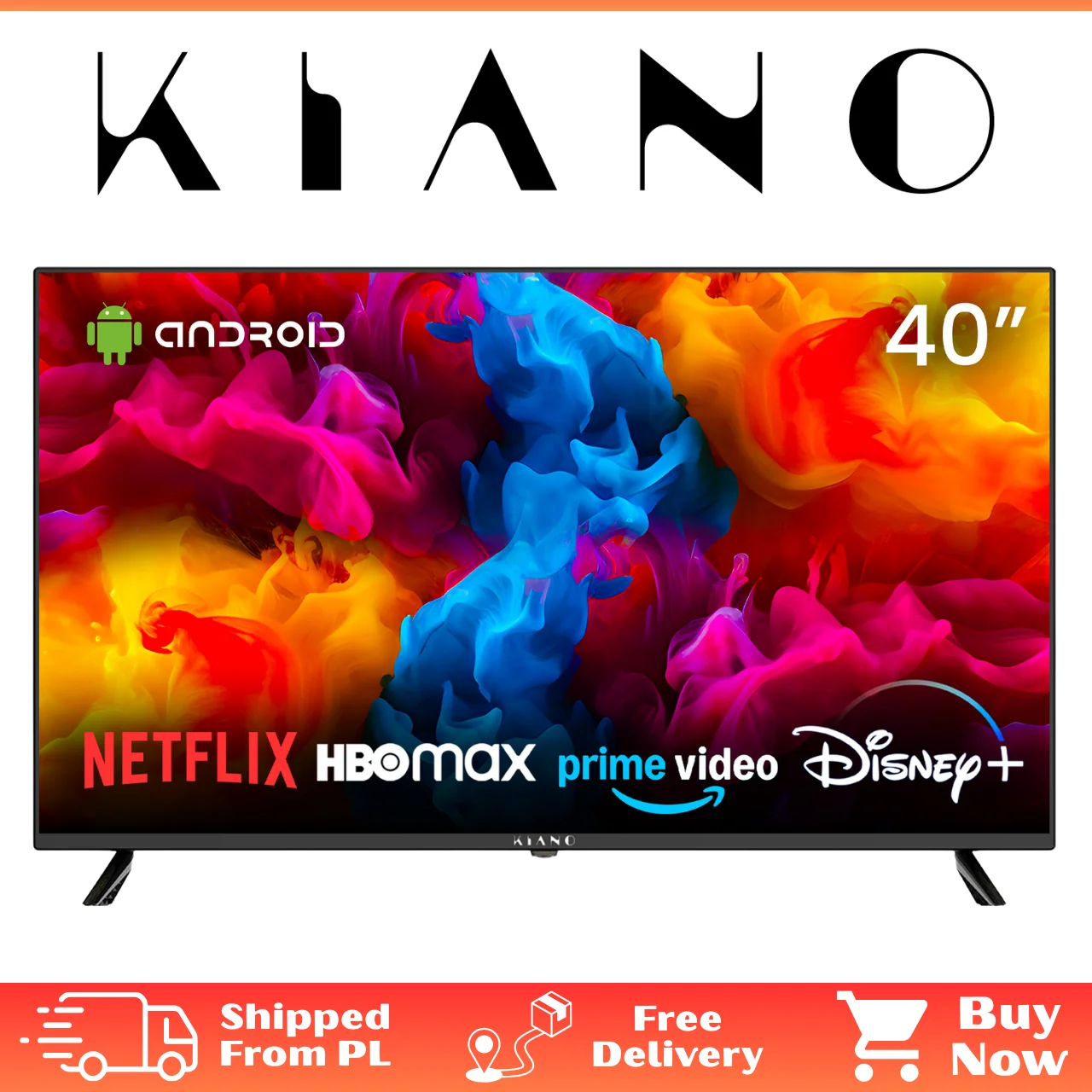 LED-Fernseher 40 Zoll Full HD Smart TV WLAN DVBT T2 HEVC 3x HDMI Miracast Image
