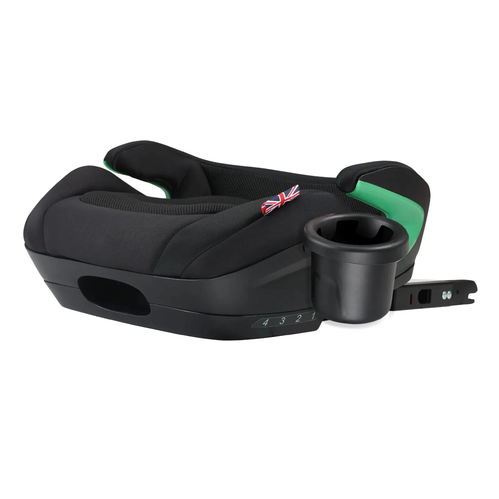 i-Size 125 bis 150 cm Booster-Kinderautositz mit ISOFix und Armlehnen, inklusive Getränkehalter, Auto-Baby-Sicherheits-Booster-Sitz zum Verkauf
