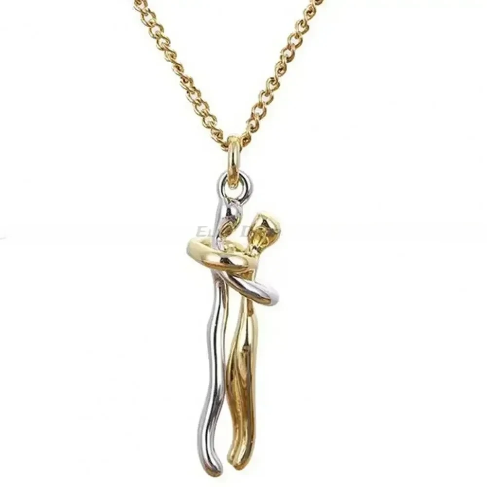 Mode Umarmt Halskette Schmuck Halsband Umarmung Anhänger Kette Männer Halsketten Für Liebhaber Frauen Paar Männer Dame Weiblich Männlich Geschenk Image