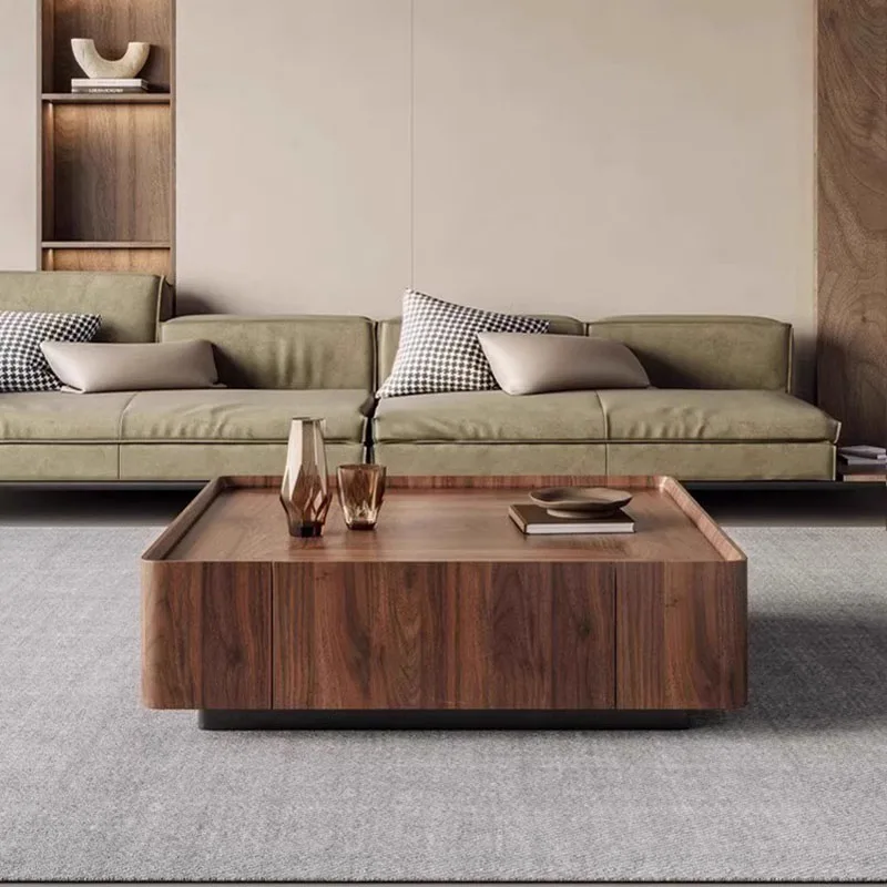 Antiker Couchtisch aus Holz, luxuriös, modern, klar, für Wohnzimmer, Aufbewahrung, Couchtisch, hohe Schubladen, Mesa Auxiliar, Wohnzimmermöbel