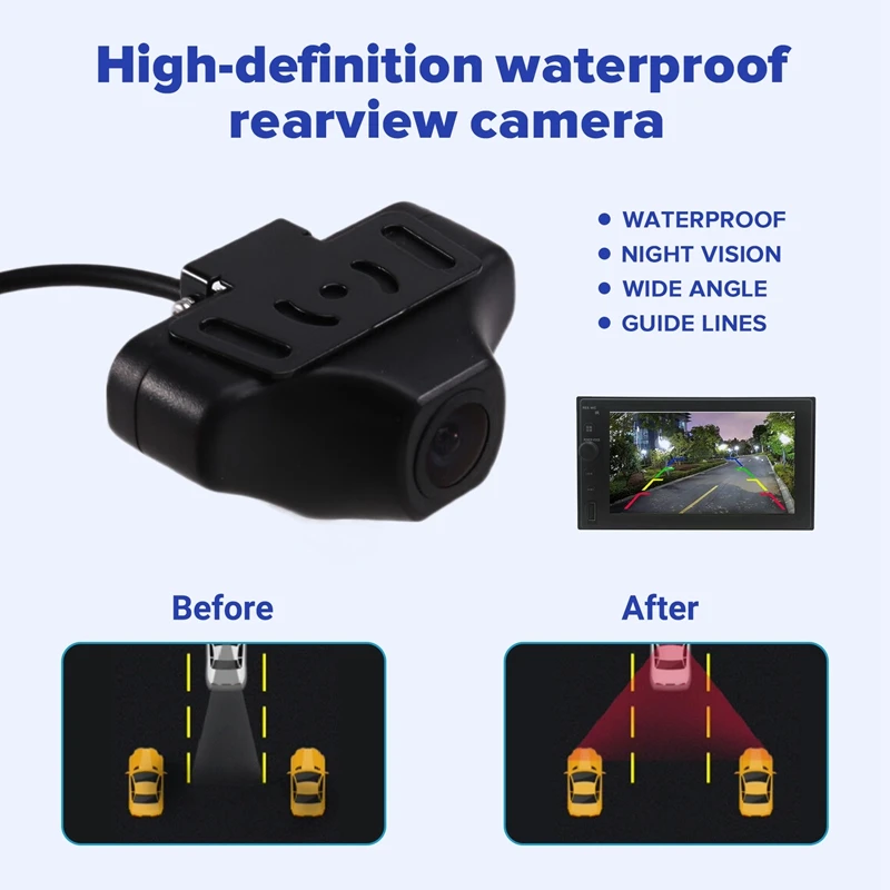 【T68X】Für AZDOME PG17 M63 Lite Rückfahrkamera 4-polige Nachtsicht-Backup-Parkplatz-Rückwasserdichte HD-Video-Fahrzeugkamera Image