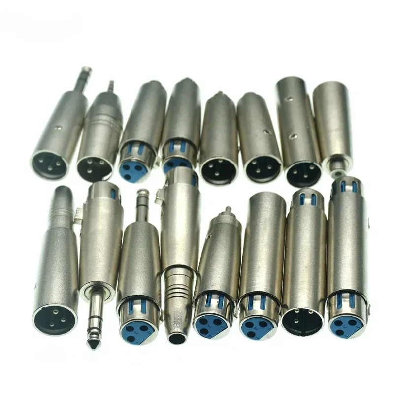 3Pin XLR Buchse auf 6,35mm Stecker Mono Jack Lead Adapter Mikrofon 3pin XLR Stecker auf RCA Buchse Leader Adapter vernickelt Image