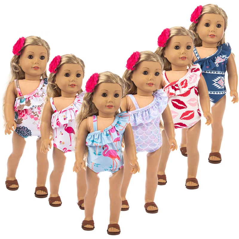 Puppe Kleidung Badeanzug Set Für 18 Zoll 45 cm Nette Amerikanische Puppe Mädchen Baby Geboren Zubehör Puppe Reborn baby Puppe Kleidung Mädchen Geschenk