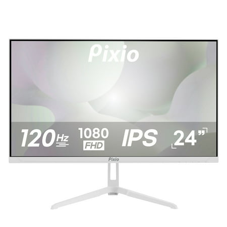 Pixio PX246 Wave White 24 inch 120Hz Refresh Rate FHD 1080p Resolution IPS Panel 4ms GTG Response Time Gaming Monitor with Adaptive Sync