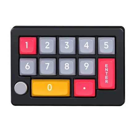 12 Key Programming Macro Keyboard with Knobs 7 Color RGB Mini Mechanical KeyPad Fully Hot Swappable Numeric Keypad for laptop PC