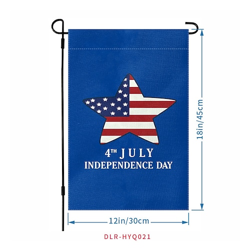 2er Pack Unabhängigkeitstag Gartenflagge Amerikanisches Festival Höflichkeitsdekoration Außen Hot Picking Image