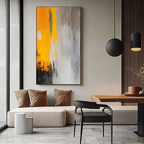 großes, luxuriöses abstraktes Leinwandbild für die Wand im modernen Wohnzimmer Elegante Wanddekoration fürs Büro, stilvoller Akzent für die Inneneinrichtung, goldene Eleganz, leuchtende Farben, Acryl Image
