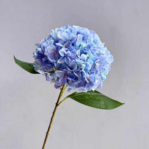 1 künstliche Hortensienblüte, 66 cm – realistische Seidenhortensie für Heimdekoration, Hochzeitsarrangements, Fotohintergrund, künstliche Blumen Image