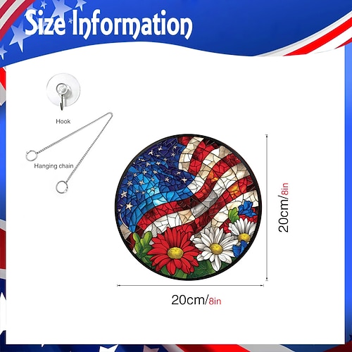 Hängende Eisenkette USA Acryl-Hängedekoration Feiertagsveranda-Anhänger Image