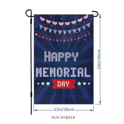 2er Pack Unabhängigkeitstag Gartenflagge Amerikanisches Festival Höflichkeitsdekoration Außen Hot Picking Image