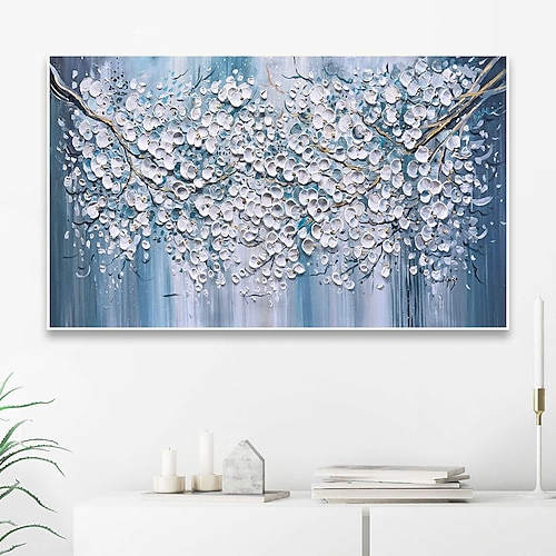 Handgefertigt Ölgemälde Handgemalte Vertikal Abstrakt Floral / Botanisch Modern Ohne Innenrahmen (ohne Rahmen) Image
