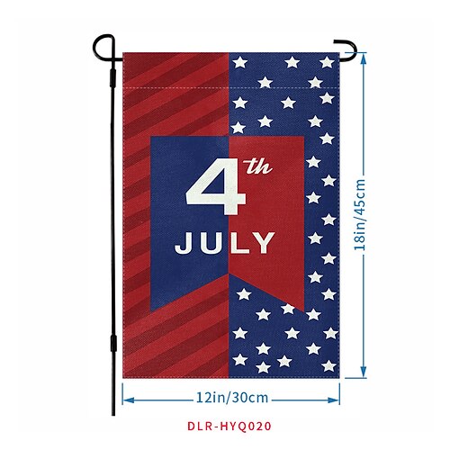 2er Pack Unabhängigkeitstag Gartenflagge Amerikanisches Festival Höflichkeitsdekoration Außen Hot Picking Image