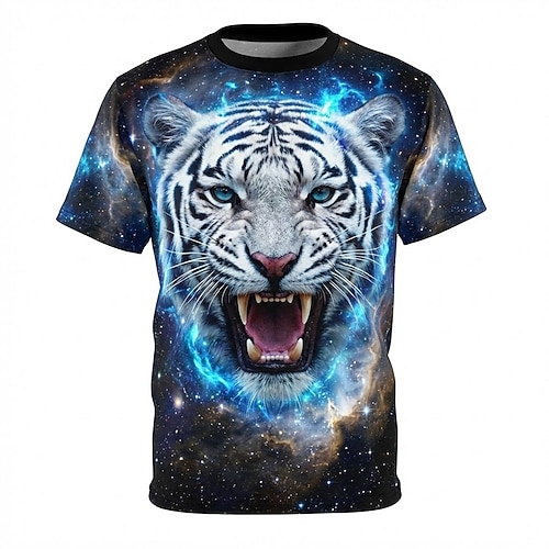 Retro-T-Shirt aus den 90ern mit epischem Feuer-und-Eis-Drachenkampf, lila Blitzen und 3D-Grafik. Herren-Vintage-Fantasy-Fabelwesen-Shirt, Größen S, M, L, XL, XXL, XXXL. Image