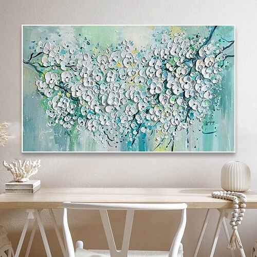 Handgefertigt Ölgemälde Handgemalte Vertikal Abstrakt Floral / Botanisch Modern Ohne Innenrahmen (ohne Rahmen) Image