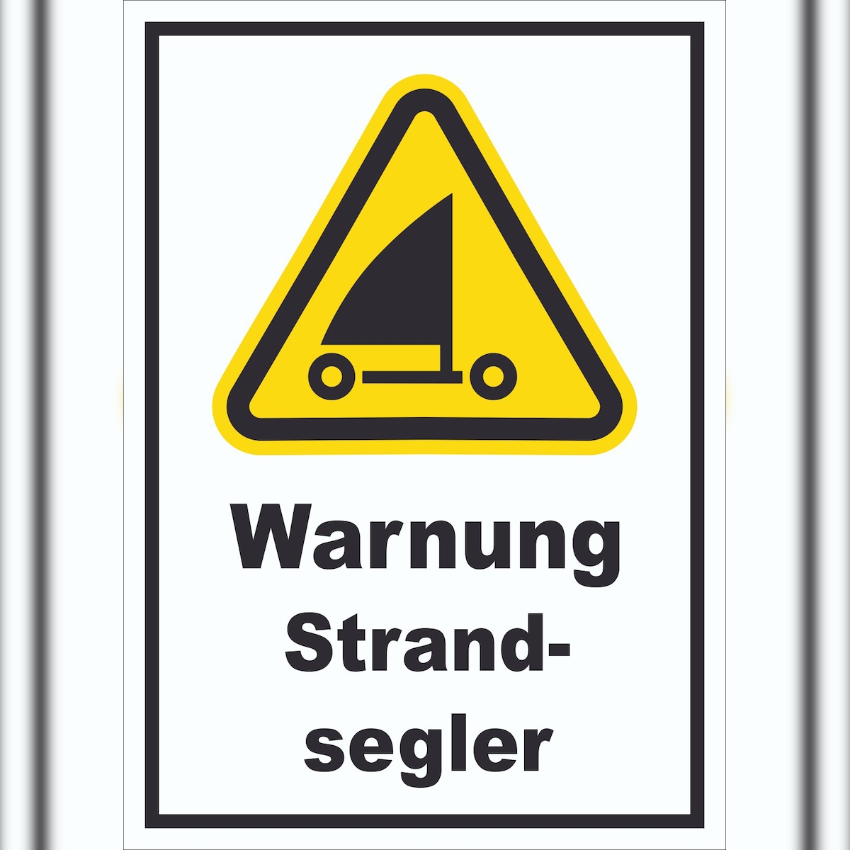 HB-Druck Schild Warnung Strandsegler A5 (148x210mm) Image