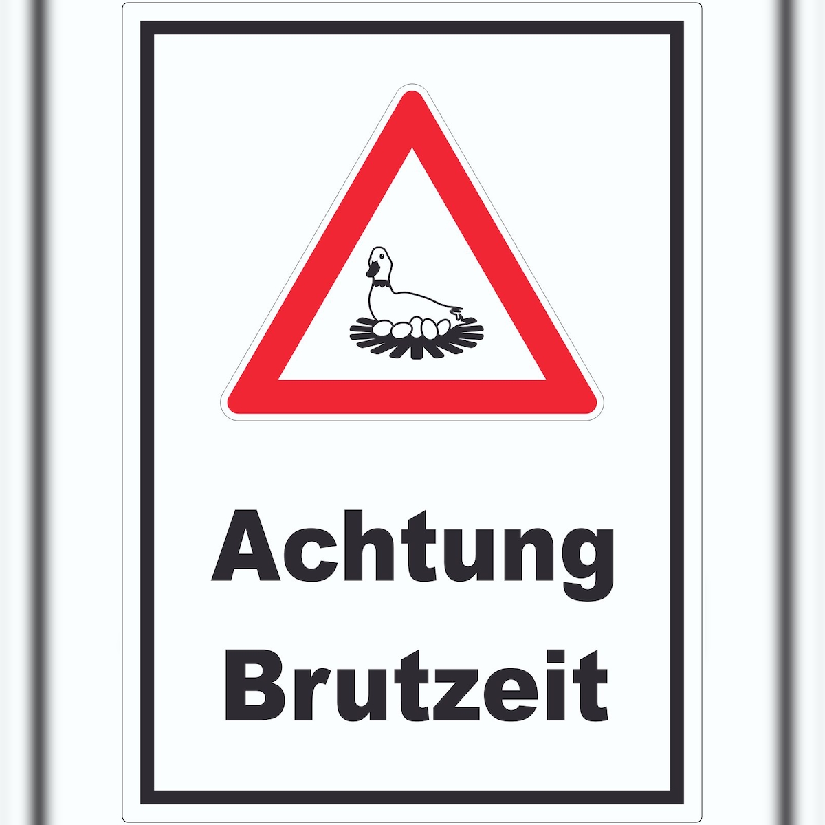 HB-Druck Achtung Brutzeit Aufkleber A2 (420x594mm) Image