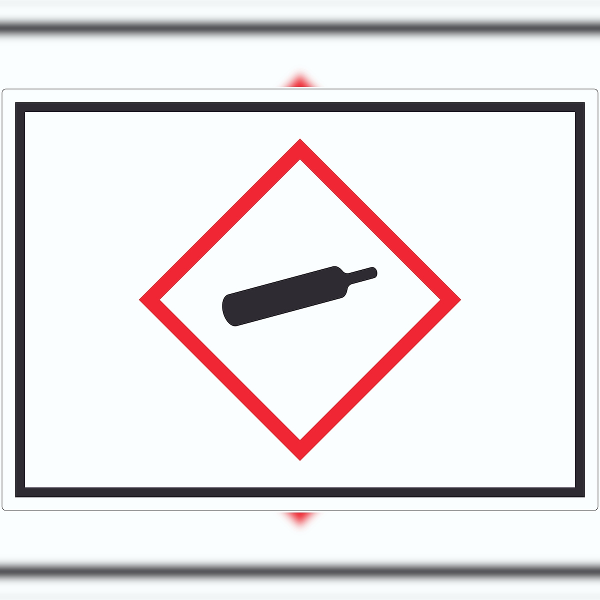 HB-Druck Aufkleber Gasflasche Gas unter Druck Symbol A2 (420x594mm) Image