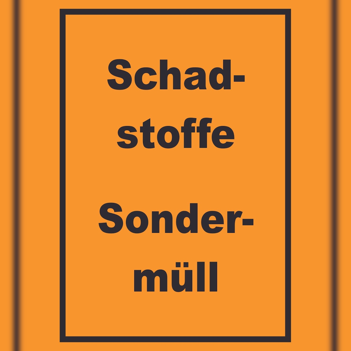 HB-Druck Schadstoffe Sondermüll Mülltrennung Schild mit Text hochkant A4 (210x297mm) Image