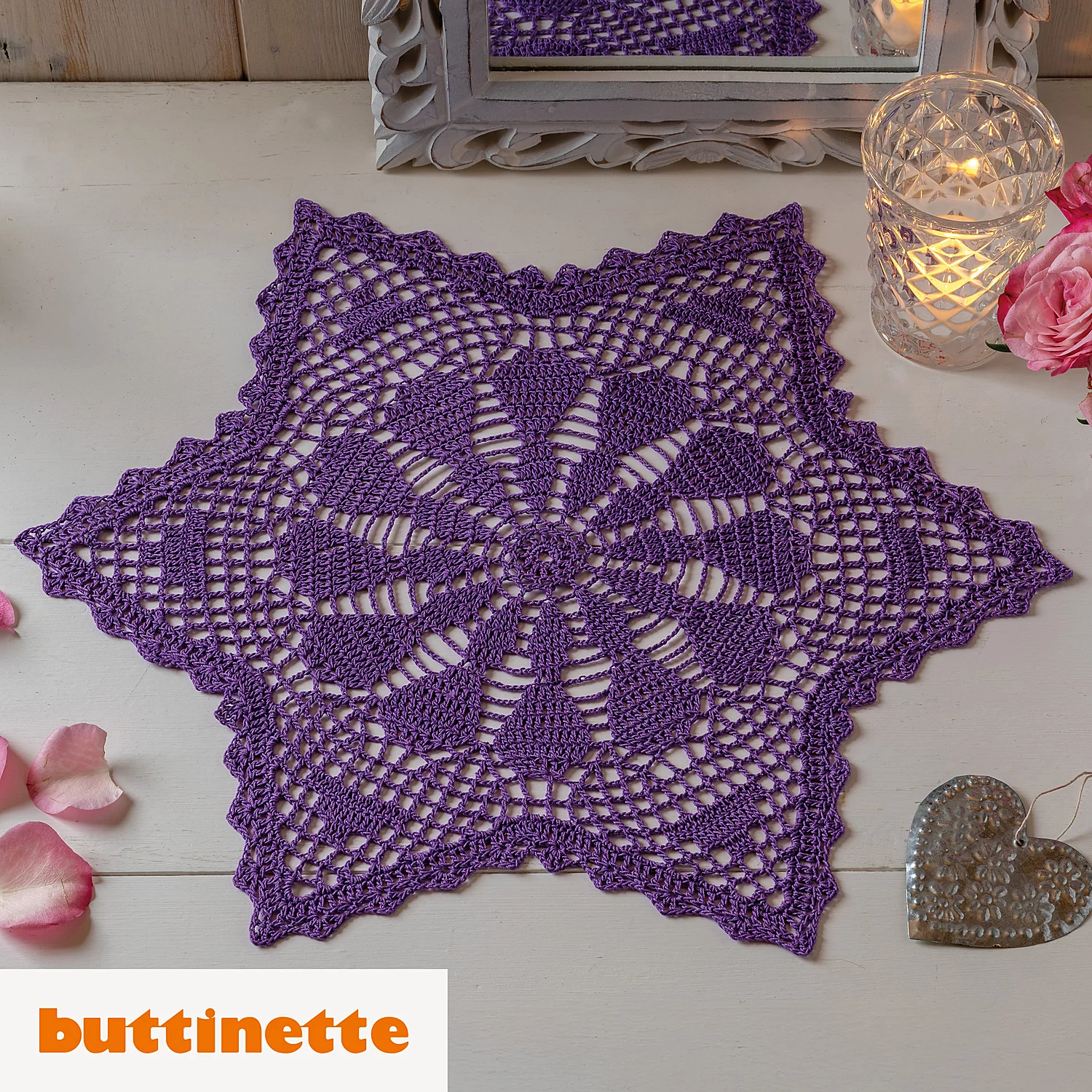 Häkelanleitung – Stern-Deckchen aus Woll Butt Diana Image