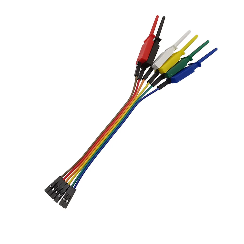 Test-Haken-Clip, Logikanalysator, Kabelgreifer, Sonde, Überbrückungsdraht, Klemme auf 6-polige Buchse, elektrisch, 20/30 cm Länge Image