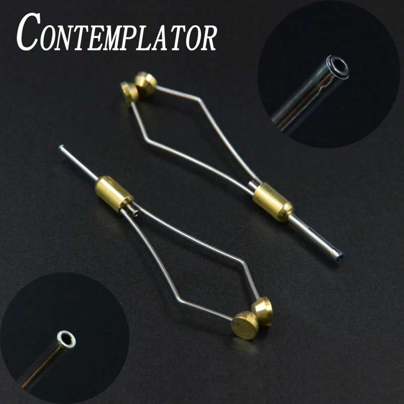 CONTEMPLATOR 2 optionale Fliegenbinde-Spulenhalter mit Bogenmund oder schwarzer Keramikspitze, konische Füße, kugelförmige Spulenbindwerkzeuge Image