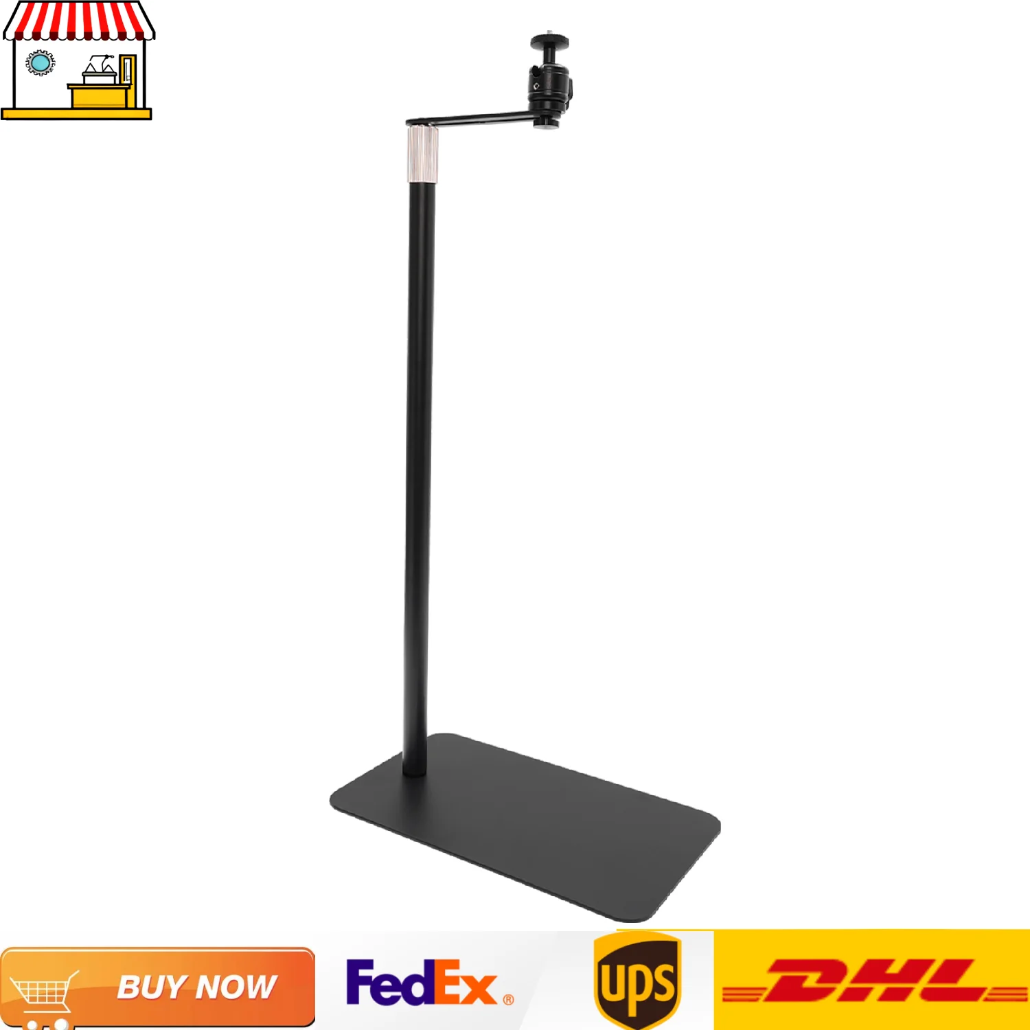 Freistehender Projektorständer aus Stahl | 60–120 cm höhenverstellbarer drehbarer Projektorhalter für 1/4 Zoll Bolzenprojektor Image