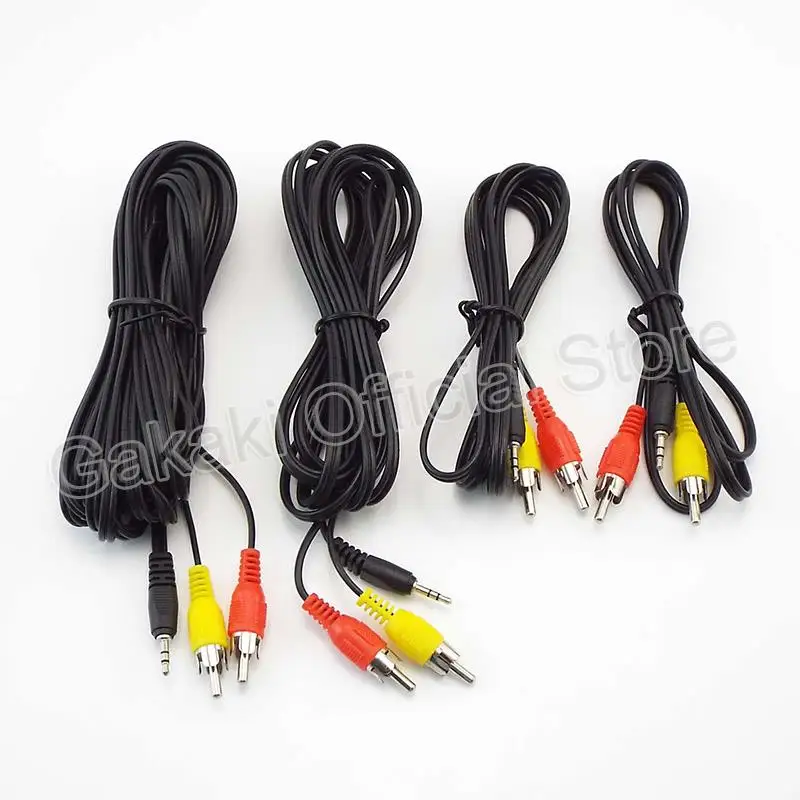 1 m/1,5 m/3 m/5 m 2,5 mm Stecker, Buchse auf Dual-RCA-Stecker, Audio-Splitter auf 2 RCA-Audiokabel Image