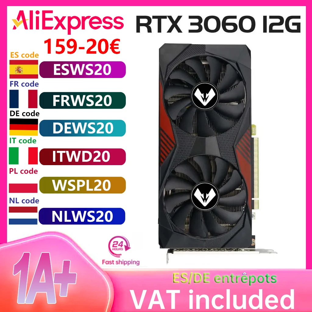 SOYO Neue Gaming-Grafikkarten NVIDIA GeForce RTX 3060 12 GB GDDR6 192 Bit Desktop GPU Grafikkarte Computerkomponenten Image