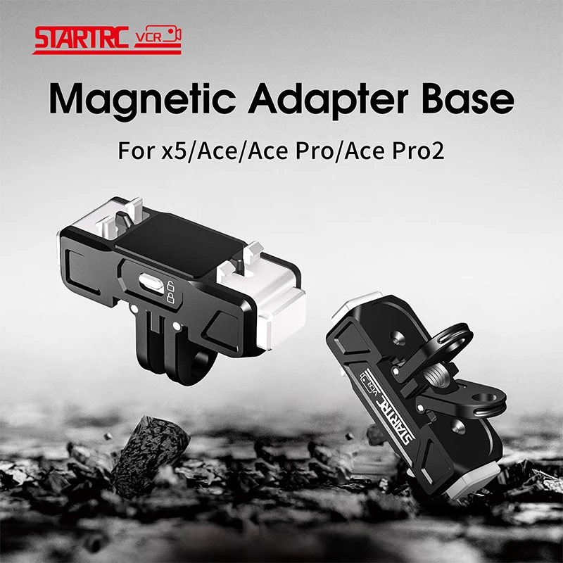 Magnetische Basis Für Insta360 ACE PRO 2 Zwei Klaue Adapter 1/4 Gewinde Universal Port Halterung Für Insta360 X5/4 kamera Zubehör Image