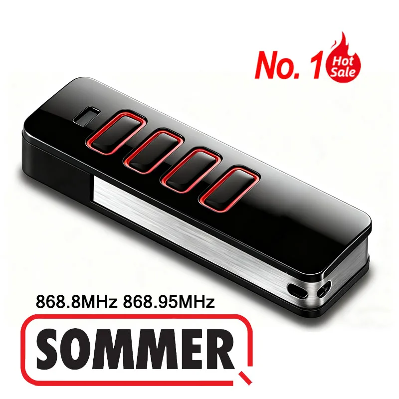 SOMMER Pearl 4018 868MHz Vibe Twin+ Status Slider+ 4018V000 4019V000 S10019-00001 SOMloq2 Garagentor / Tor-Fernbedienungsschlüssel Image
