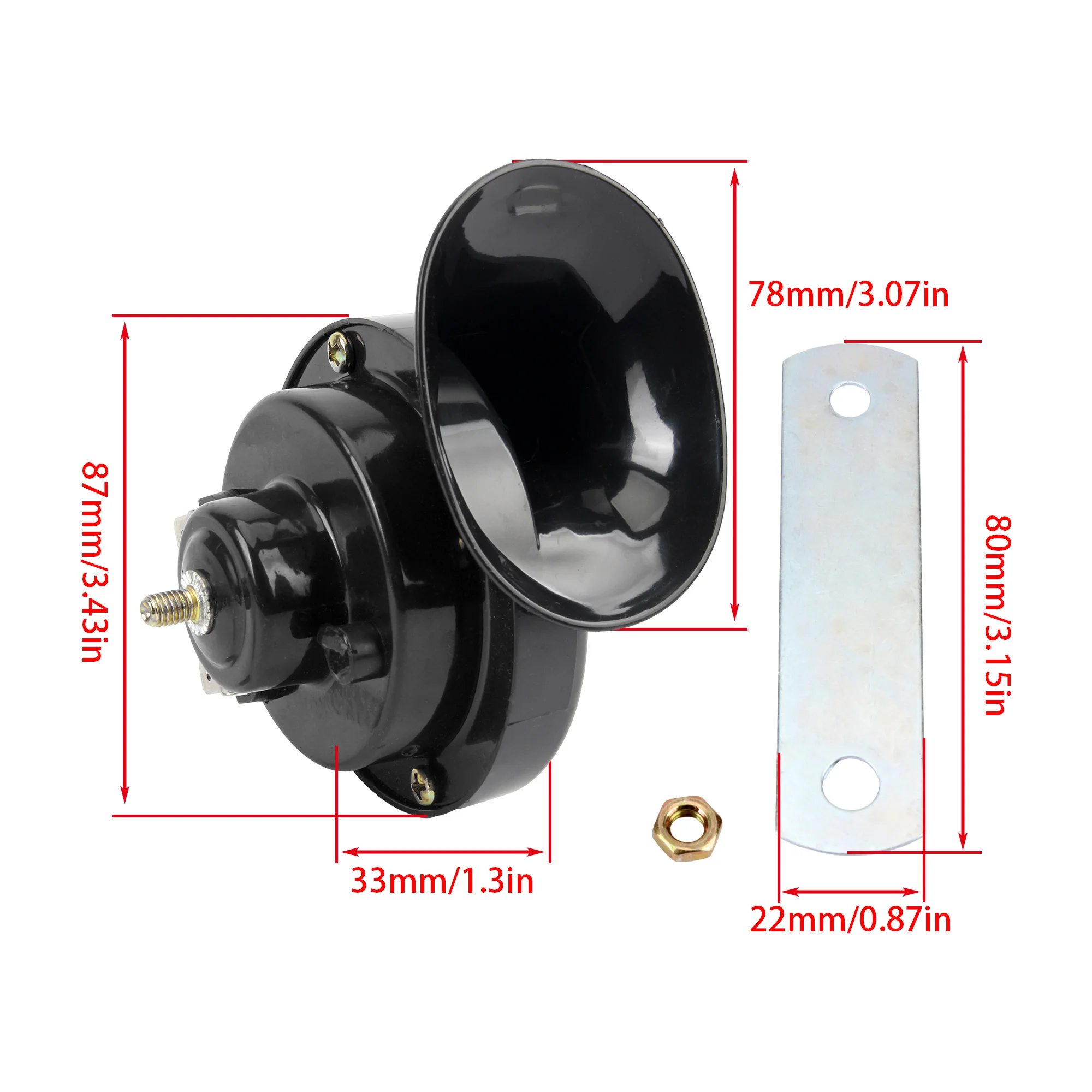 Universal Motorrad 12V High Pitched 60dB Schnecke Trompete Wasserdichte Elektrische Hupe Lautsprecher Lkw Fahrrad ATV Roller Zubehör Image