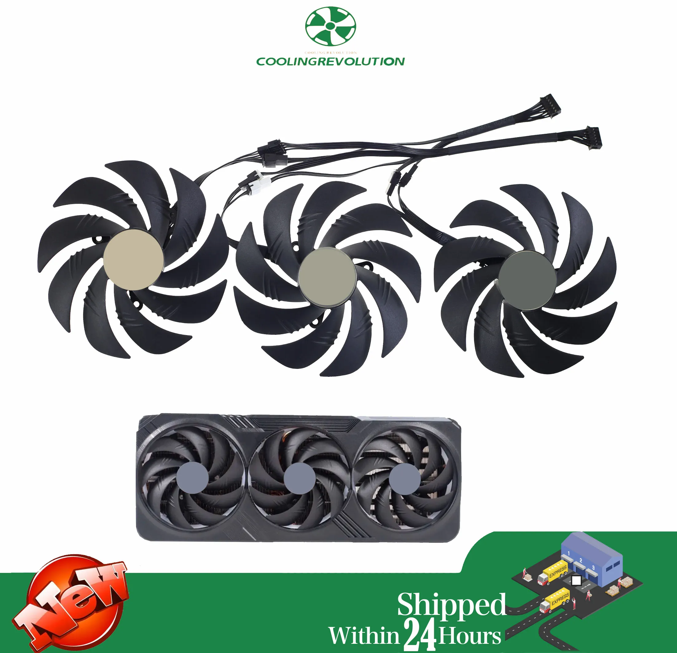 105 MM PLD10020S12H videokaart ventilator Voor Gigabyte GeForce RTX 4090 RTX 4080 Gaming OC Koelventilator Image