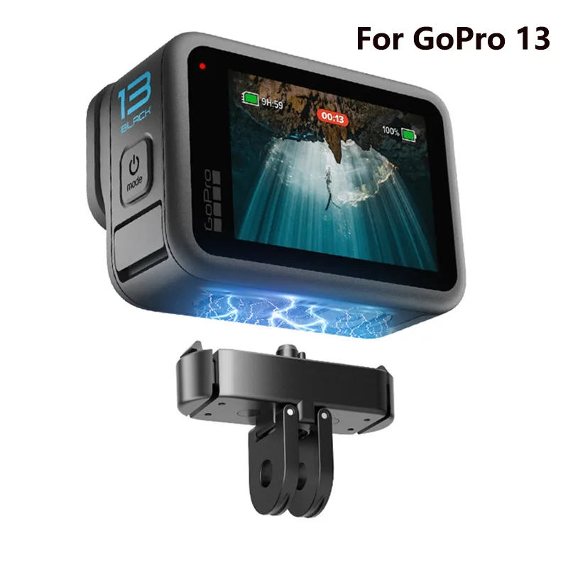 Metall Magnetische Schnellverschluss Basis Für GoPro 13 Schwarz Adapter Halter Halterung Sport Kamera für GoPro Hero 13 Kamera Zubehör Image