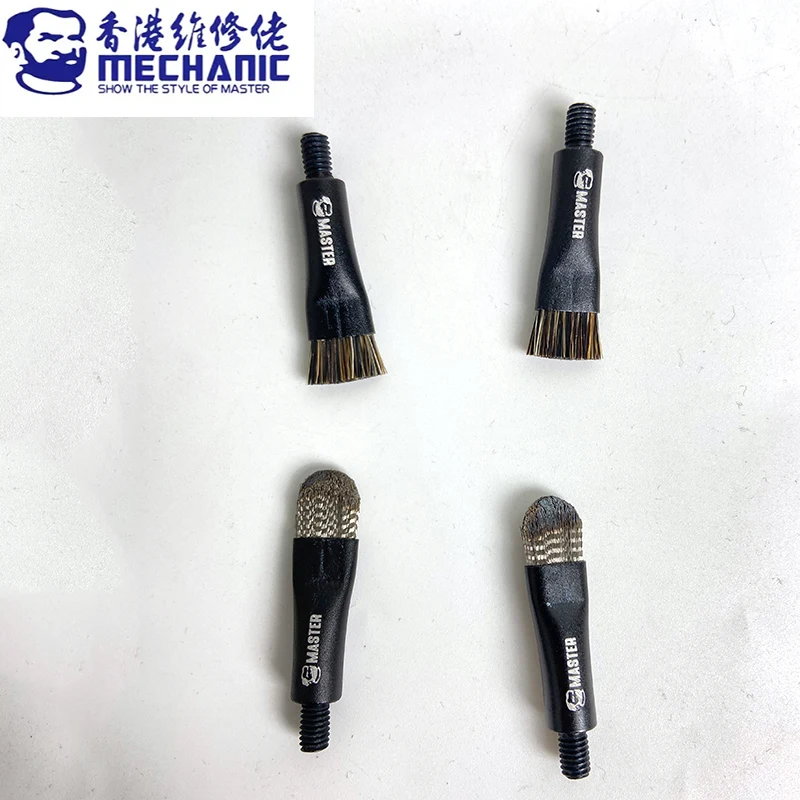 2 Stück Mechaniker Motherboard ic Debonding Bürste Stahl bürste Ersatz kopf ic Pad Reinigung und Kleber entfernung und Zinn entfernungs werkzeug Image