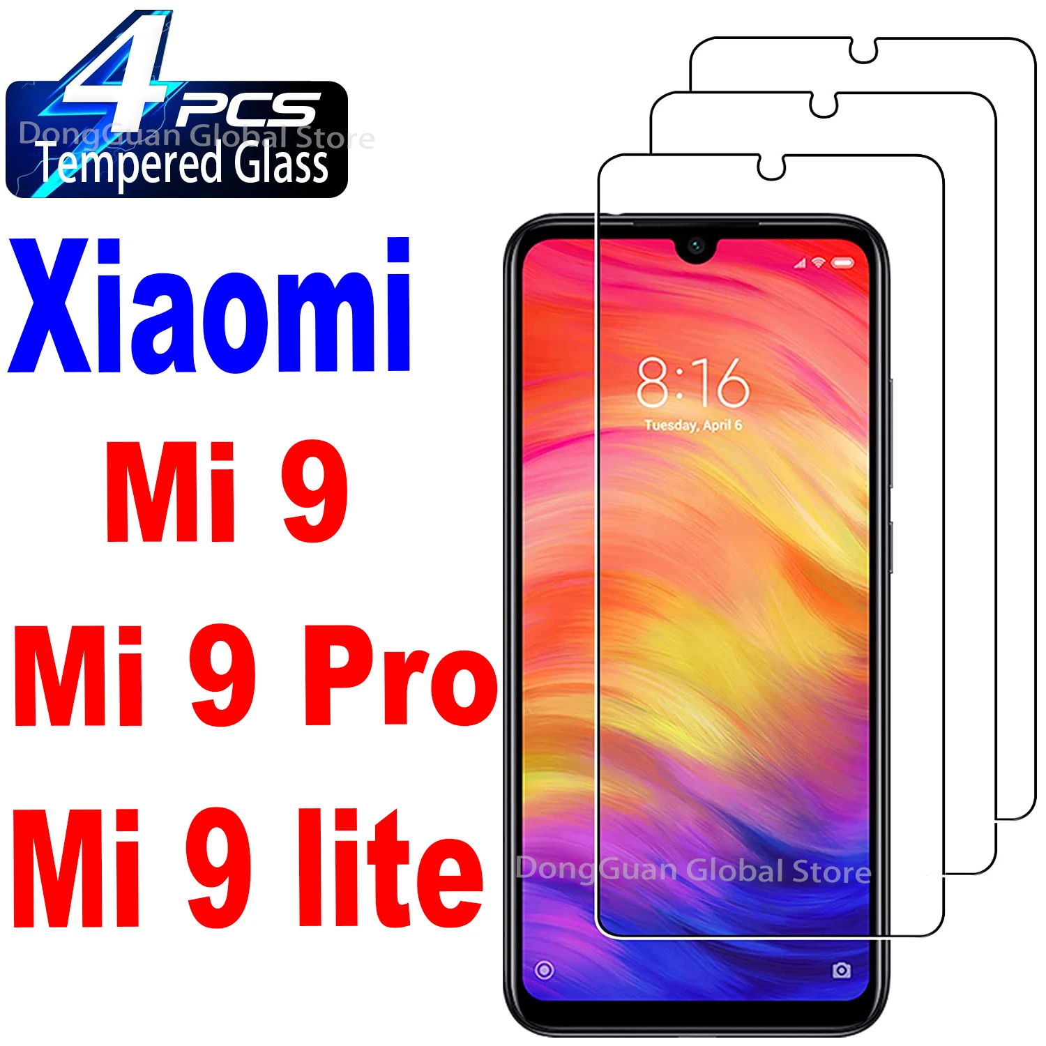Für Xiaomi Mi 9/9 Pro/9 Lite Displayschutzfolie aus gehärtetem Glas Image