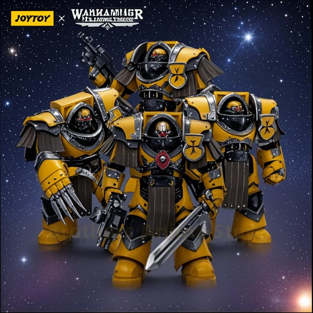 JOYTOY Warhammer 40k Soldat HH Imperial Fist Cavalry Terminator Sergeant 1:18 Actionfiguren-Sammlung, Geschenk, fertiger Vorrat