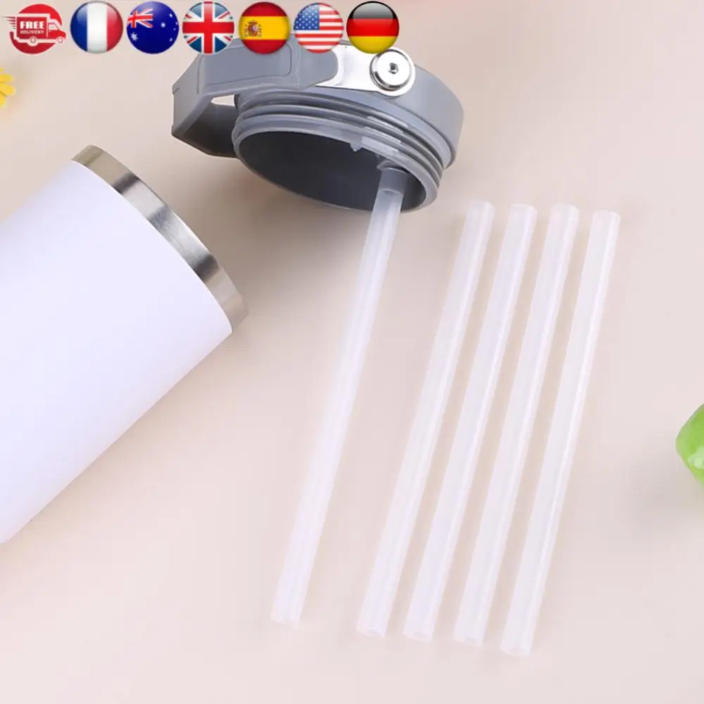 5 Stück Ersatzstrohhalme, verschleißfeste, wiederverwendbare Strohhalme, Kunststoffstrohhalme für Stanley 30oz Tumbler Image