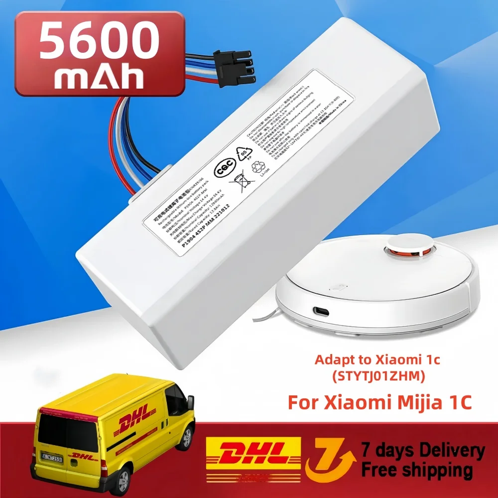 Neue 14,4 V 5600 Mah P1904-4S1P-MM Batterie Für Xiaomi Mijia 1C STYTJ01ZHM Roboter Staubsauger Zubehör Teile original Image