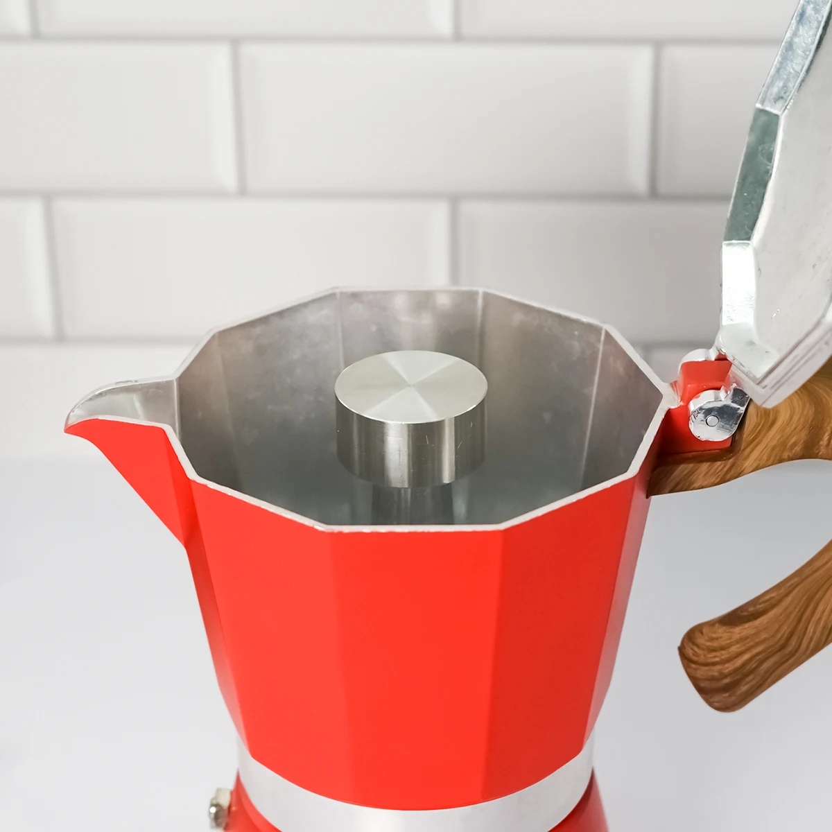 Edelstahl Moka Topf Herd Spritzwassergeschütztes Ventil Moka Topf Spritzwassergeschützte Abdeckung Spritzschutzkappe Espresso Kaffeemaschine Zubehör Image