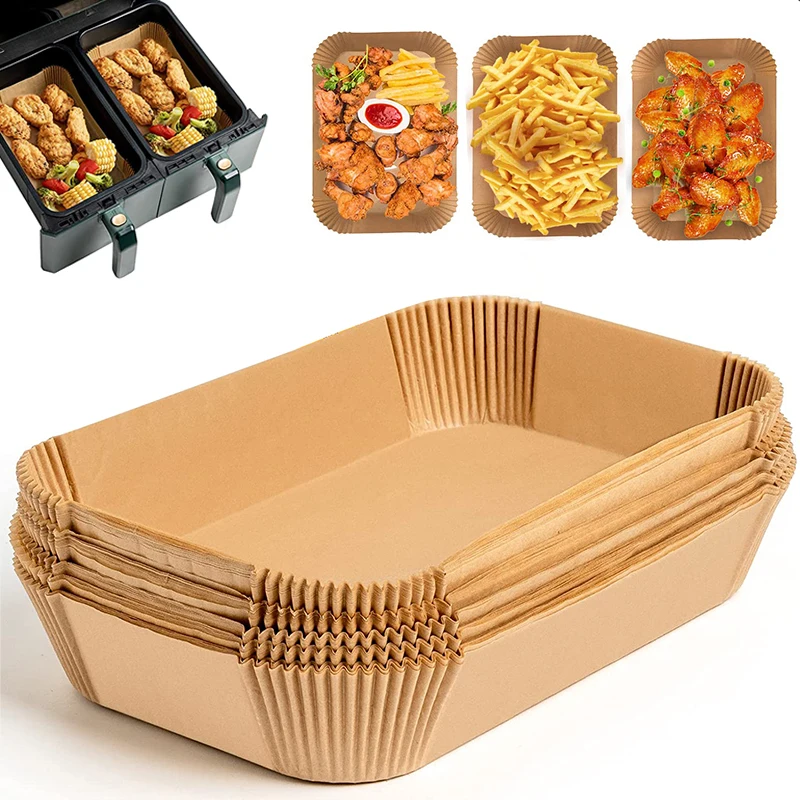Einweg-Luftfritteusen-Papier, antihaftbeschichtet, für Küche, Backen, Airfryer-Matte, ölbeständig, Mikrowelle, Grillunterlage, Backpapier, Liner-Zubehör Image