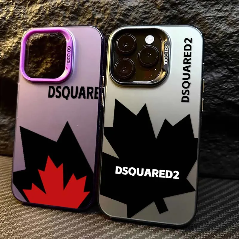 Matt-Dsqua-red 2s für Apple iPhone 17 16 15 14 13 Pro Max Plus Bunte silberne Handyhülle Image