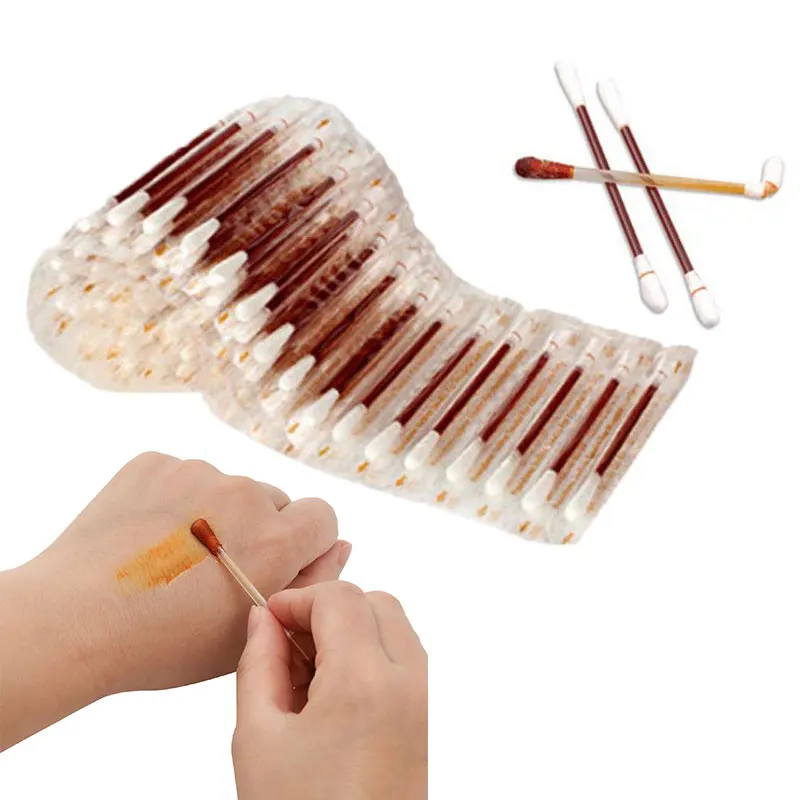 Erste-Hilfe-Stick für den Außenbereich, Einweg-Jod-Wattestäbchen, medizinischer Alkohol, Notfall-Wundbehandlung, Reisen, Outdoor-Kneuzungspflege Image