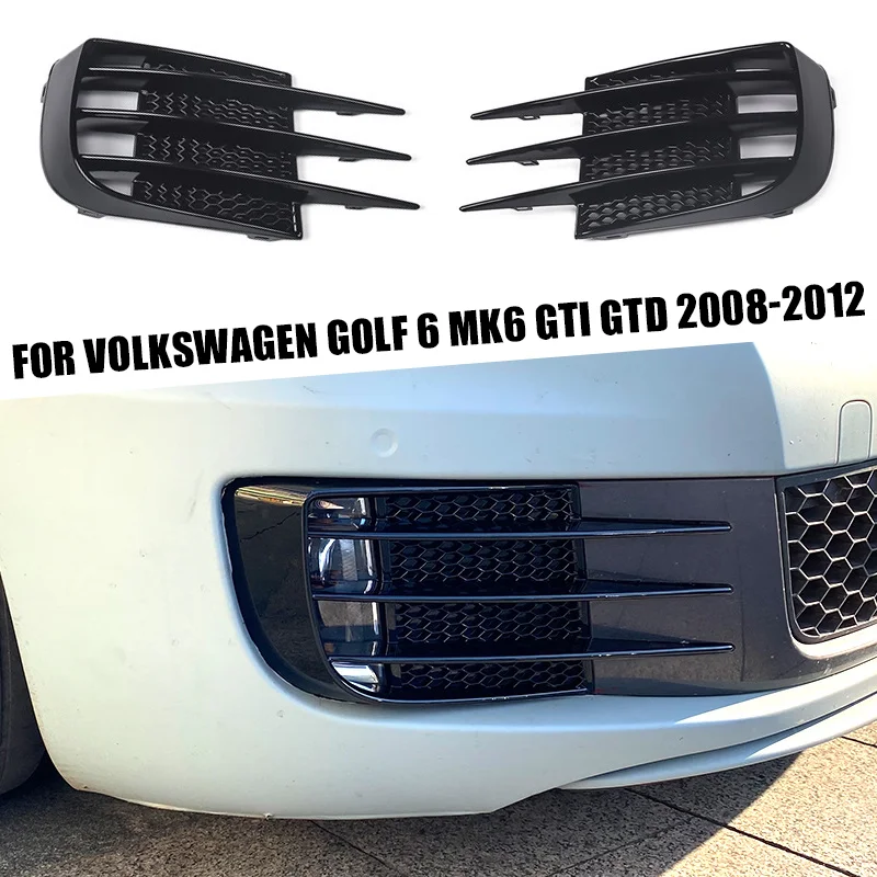 Für volkswagen vw zubehör golf 6 mk6 gti gtd 2008 2009 2010 2011 2012 front stoßstangen gitter nebels chein werfer rahmen abdeckung Image