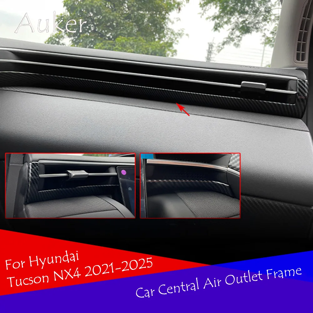 Auto Dekorative luftauslass rahmen zentrale steuerung klimaanlage dekorative Zubehör Für Hyundai Tucson NX4 2021-2025 Image