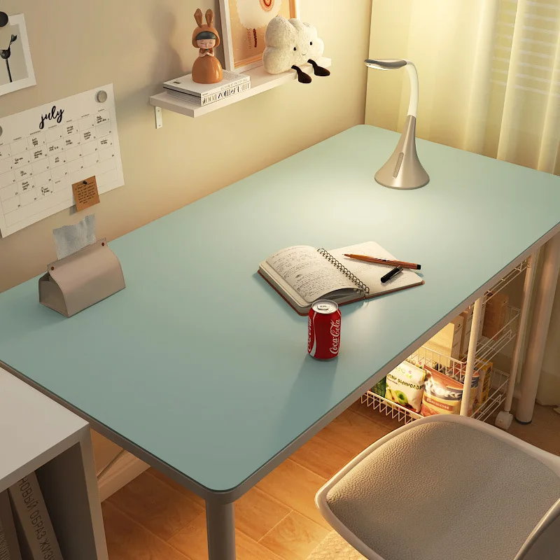 Leder Wasserdichte Tisch Pad Tischdecke Kreative Büro Studie Schreibtisch Pad Gummi Rutschfeste Matte Ring Schutz Auge Tischdecke Image