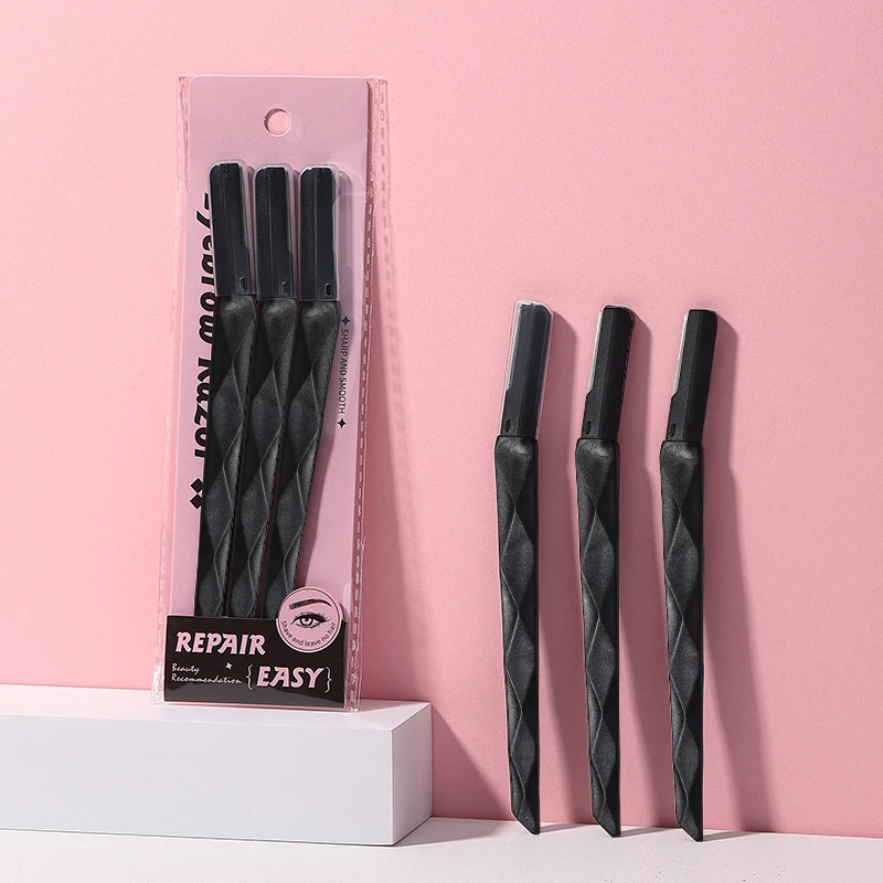 3-teiliges Set Augenbraue Trimmer Klinge Rasierer Tragbare Gesicht Rasierer Augenbraue Epilation Haar Entfernung Schneider Sicherheit Rasiermesser Make-Up-Tools Image