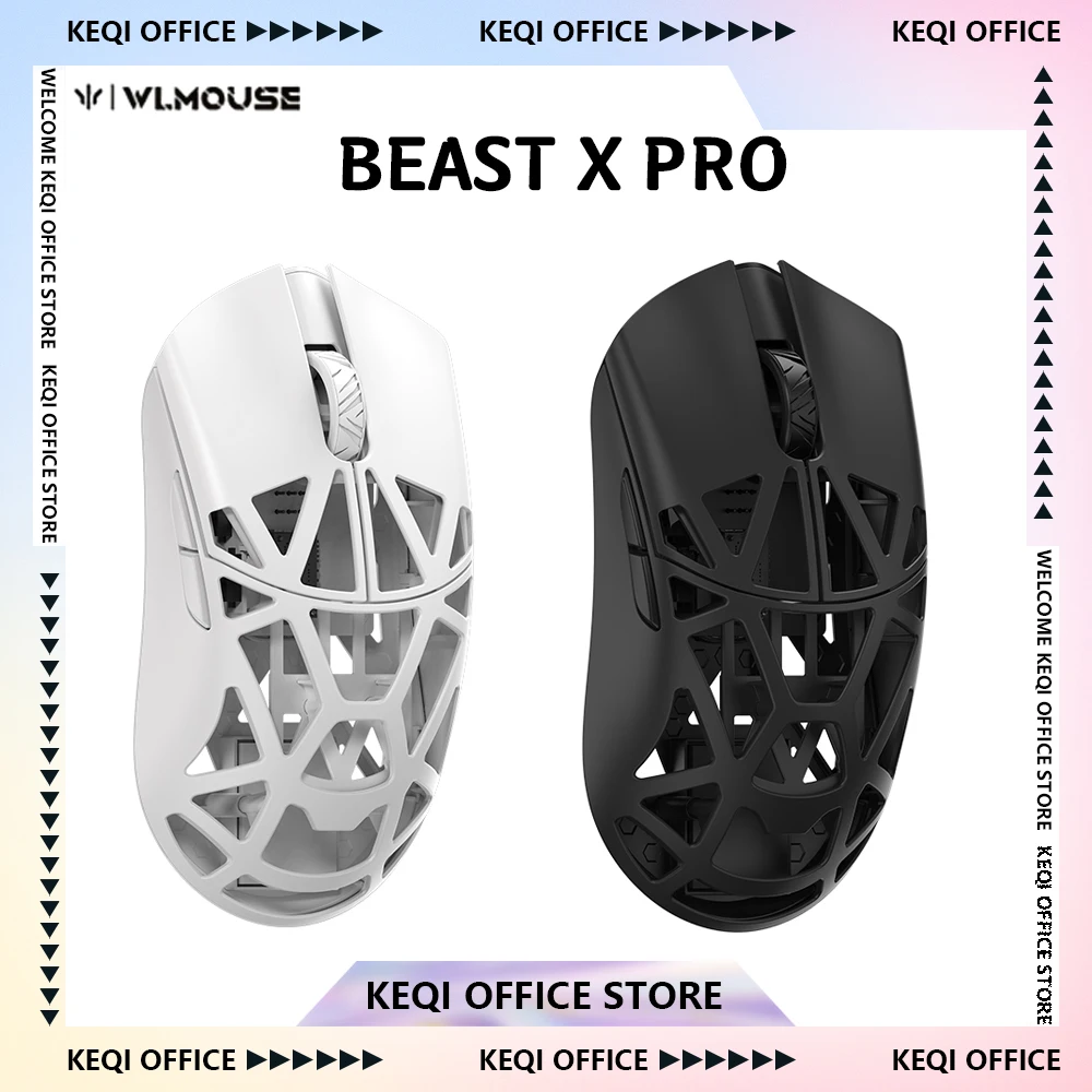 Wanling WLMOUSE Beast X Pro Maus, keine Löcher auf der Seite, 49 g, 8K Micro Motion, elektronische Sport-Wireless-Gaming-Mäuse, individuelles PC-Geschenk Image