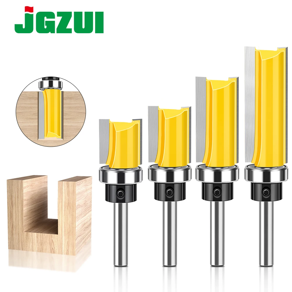 1-4Pcs 8mm Schaft Gerade Bit Wolfram Hartmetall Doppel Flöte Router Bits Fräser Für Holz Holz werkzeug Router Bit Image